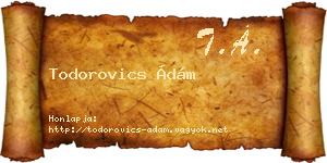Todorovics Ádám névjegykártya